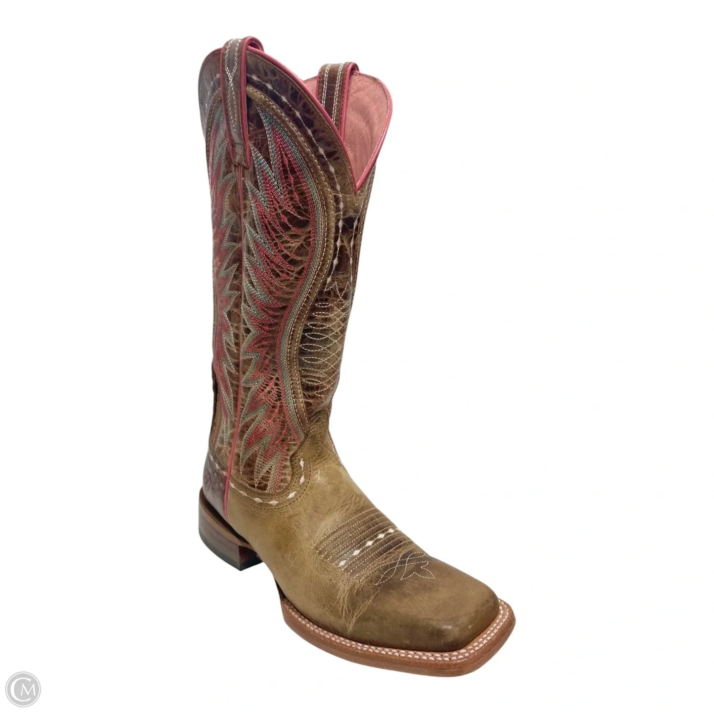 Boots Western By Ariat In Red & Tan, Size: 8.5