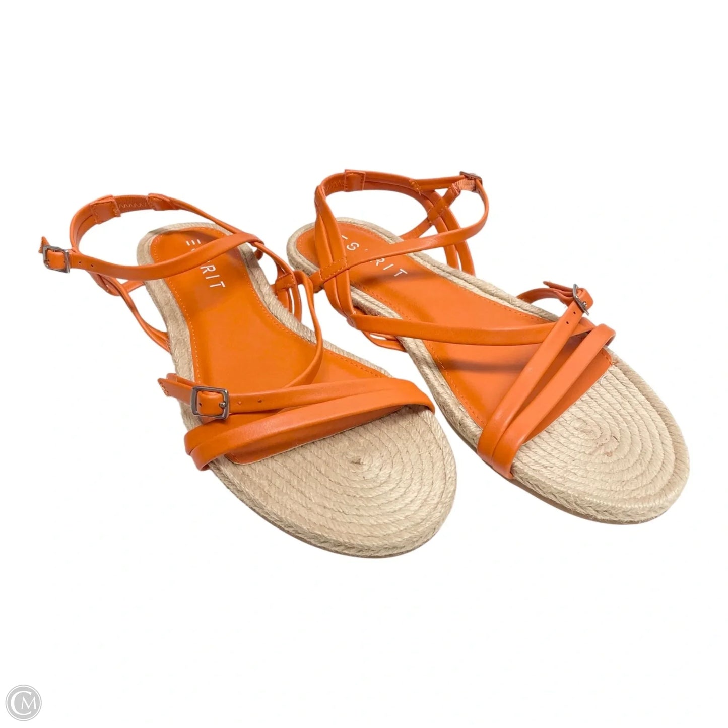 Sandals Flats By Esprit In Orange & Tan, Size: 9