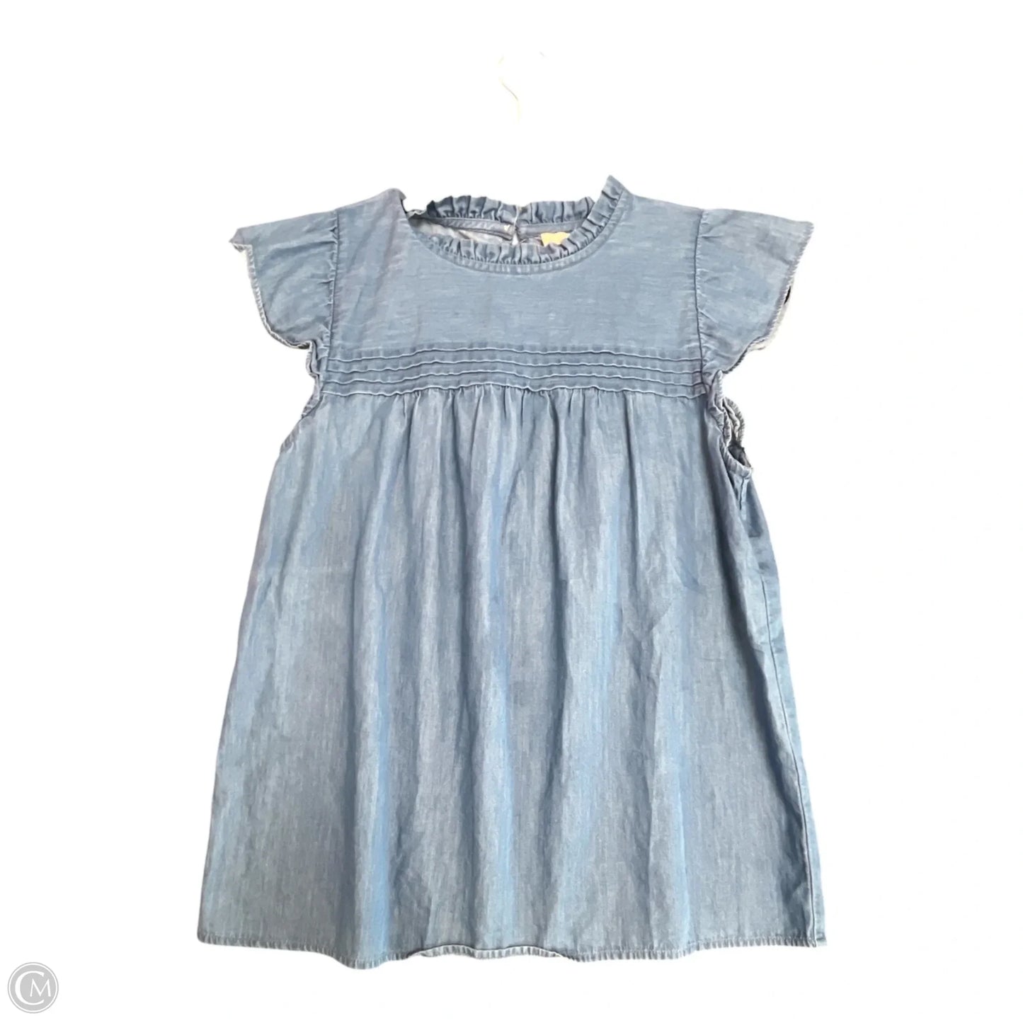 Top Short Sleeve By Loft In Blue Denim, Size: Xs