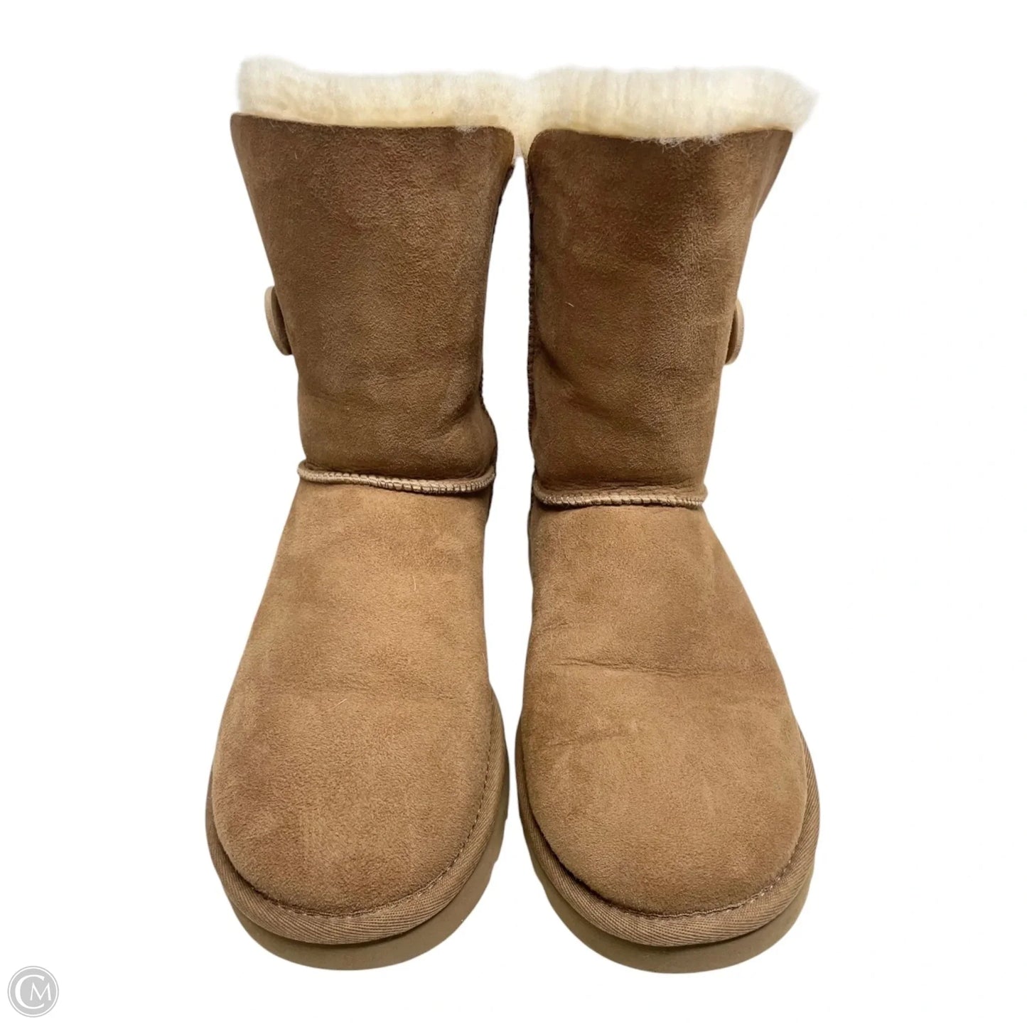 Boots Designer By Ugg In Brown & Cream, Size: 9
