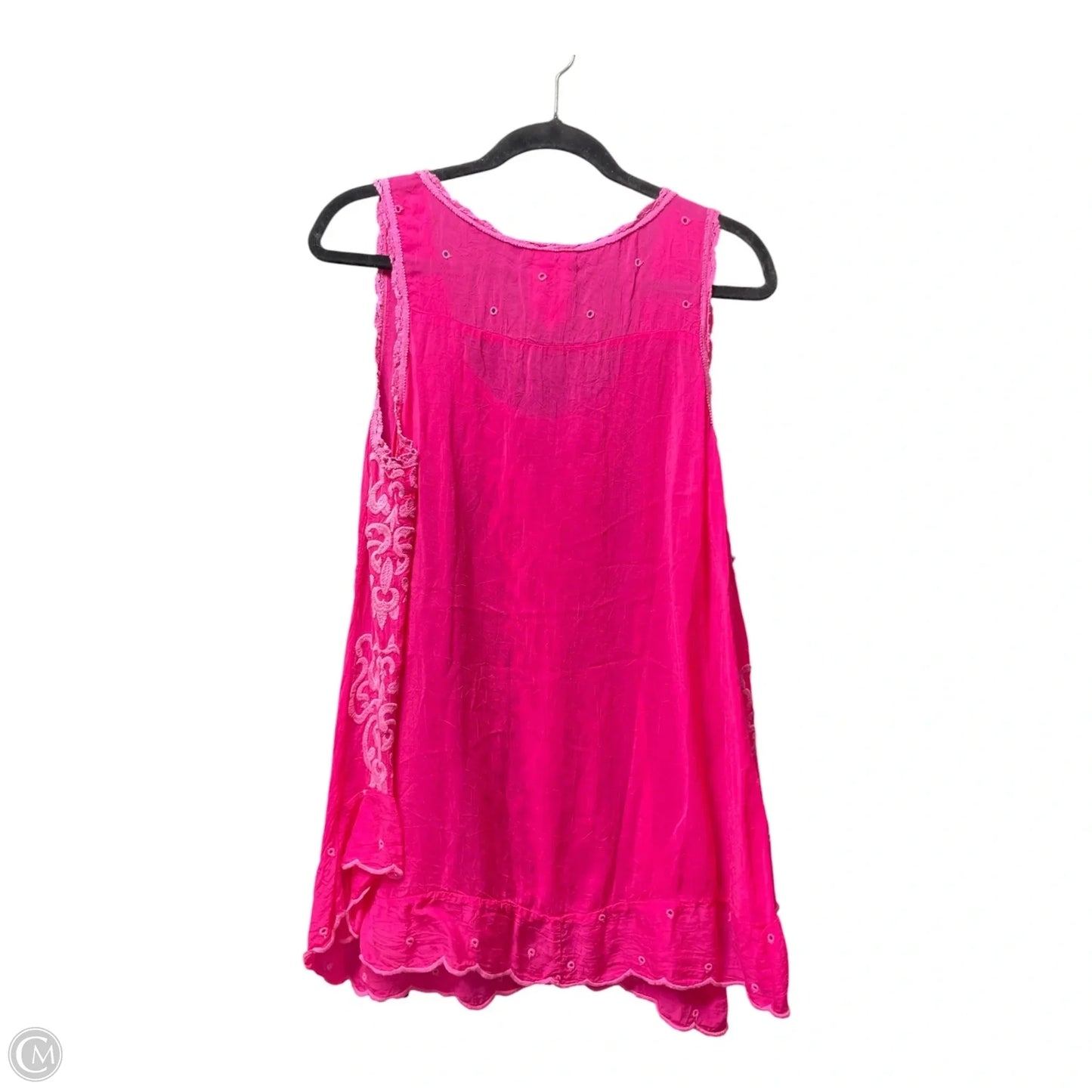 Top Sleeveless Designer By Johnny Was In Pink, Size: L