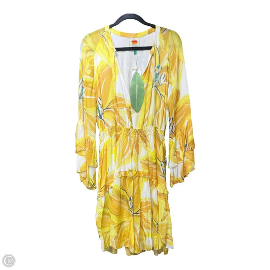 Dress Designer By Farm Rio In Floral Print, Size: L