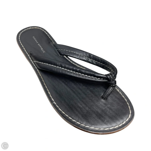 Sandals Flip Flops By Banana Republic In Black, Size: 6