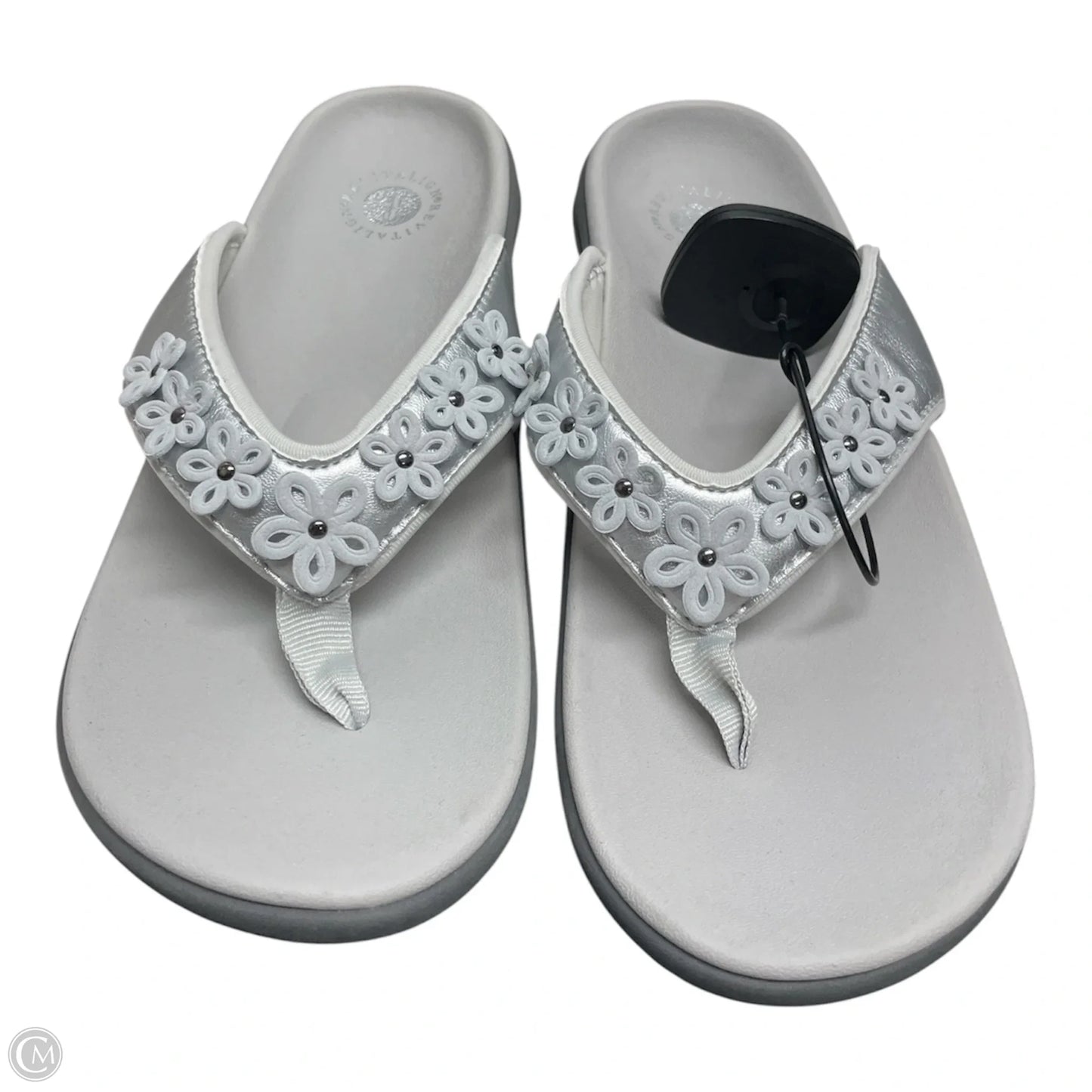 Sandals Flats By REVITALIGN In Grey, Size: 10