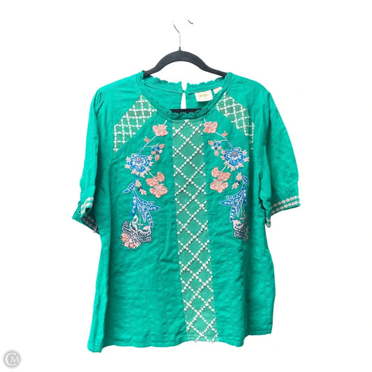 Top Short Sleeve By Maeve In Floral Print, Size: L