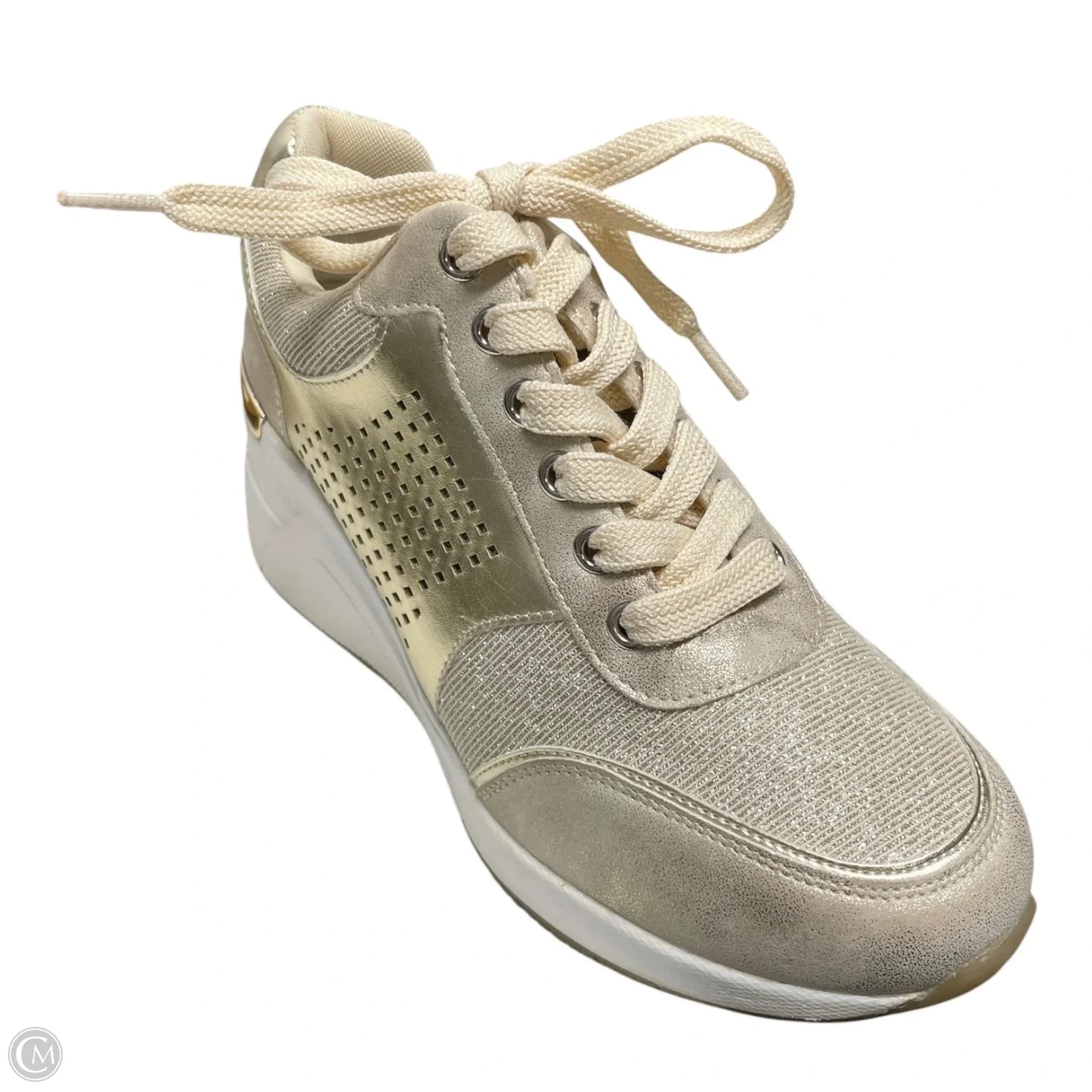 Shoes Sneakers Platform By Clothes Mentor In Gold, Size: 6