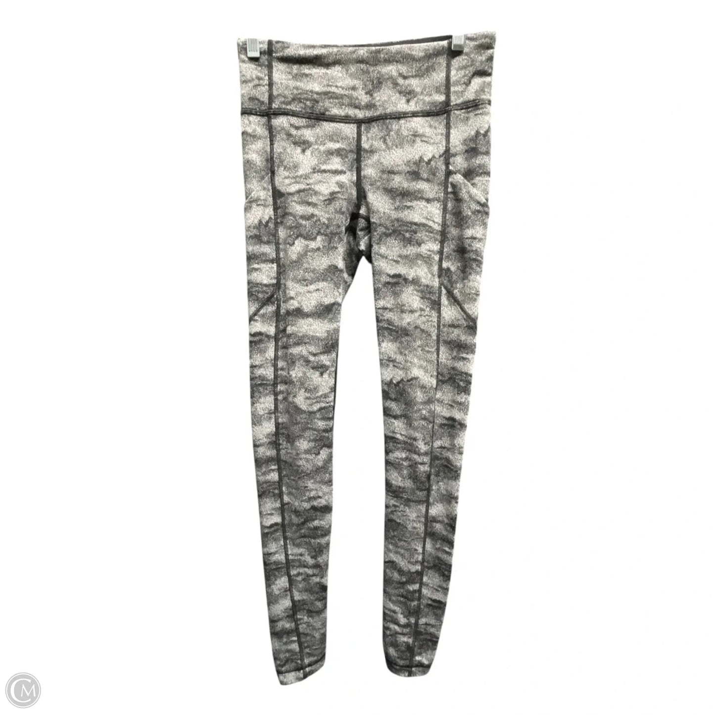 Athletic Leggings By Lululemon In Black & Grey, Size: 4