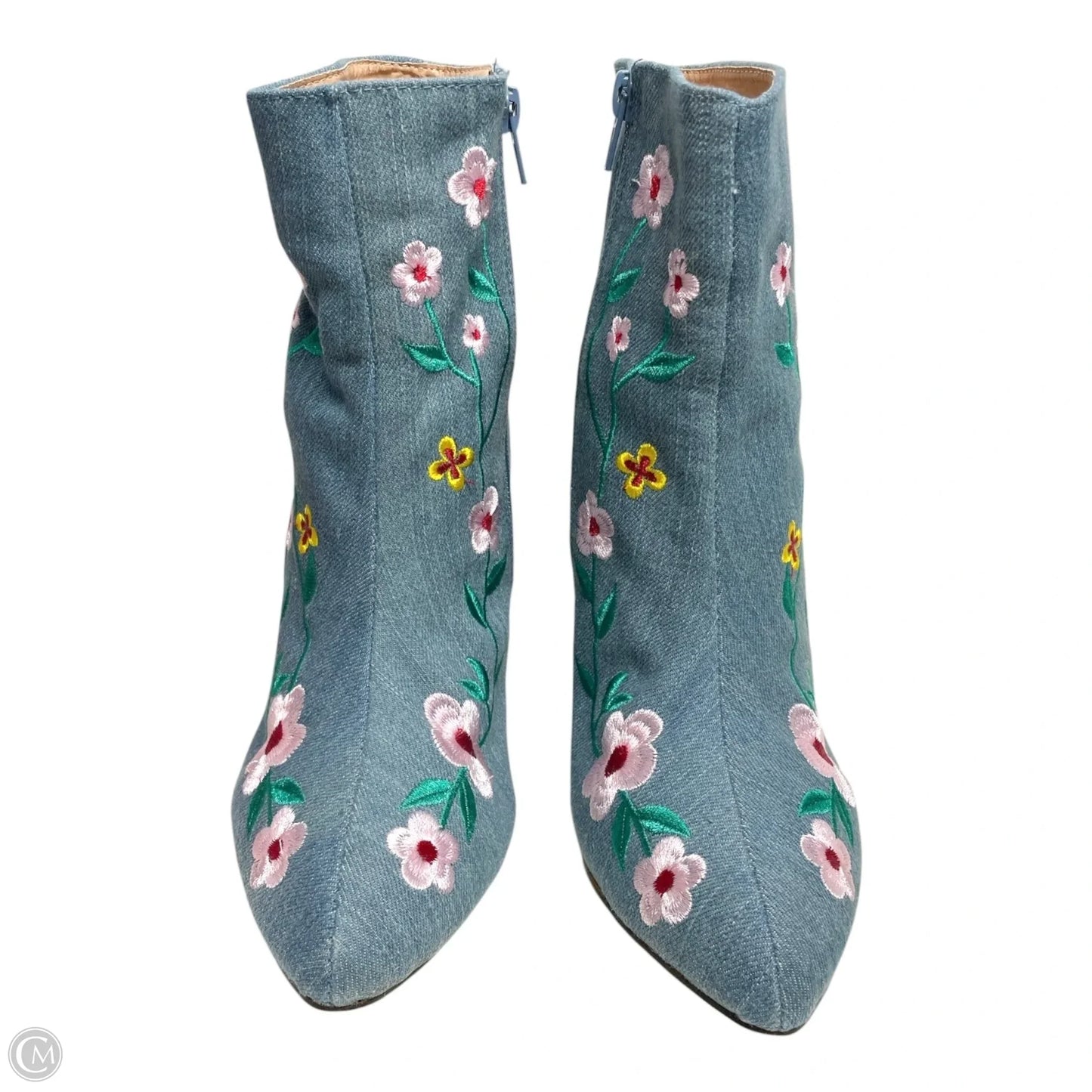 Boots Ankle Heels By CHASE + CHLOE  In Floral Print, Size: 7.5