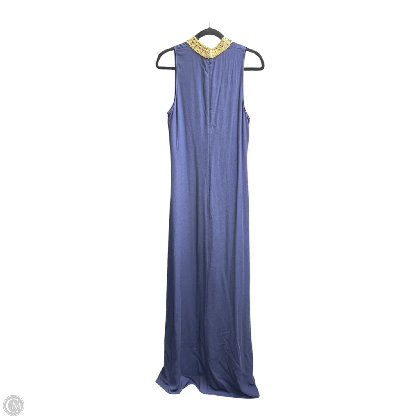 Dress Casual Maxi By Lilly Pulitzer In Blue & Gold, Size: 6