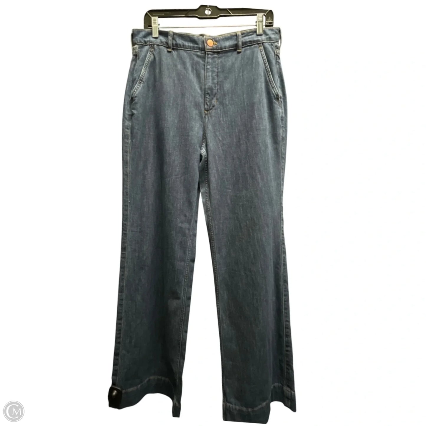 Jeans Wide Leg By J. Crew In Blue Denim, Size: 8