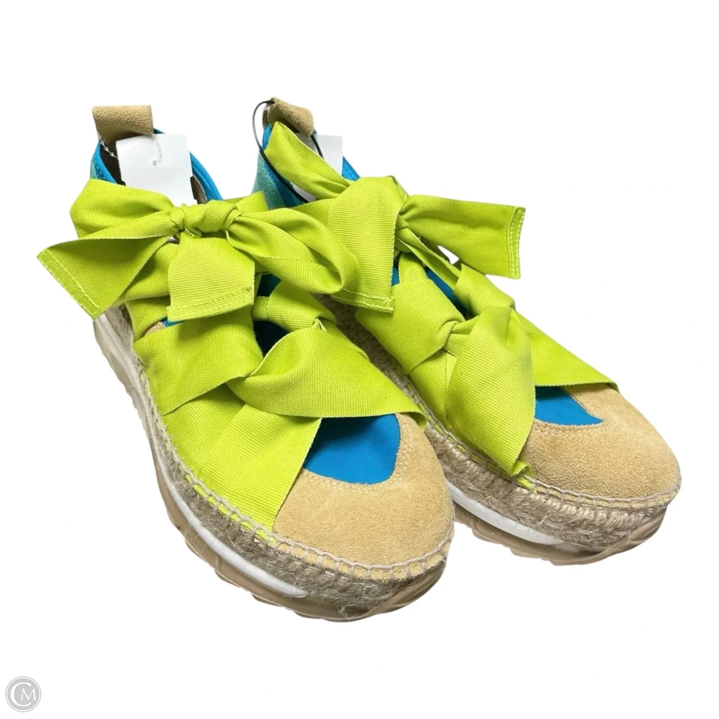 Shoes Sneakers By Free People In Blue & Green, Size: 8.5