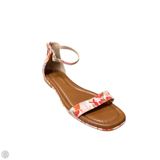 Sandals Flats By Kelly And Katie In Floral Print, Size: 8.5