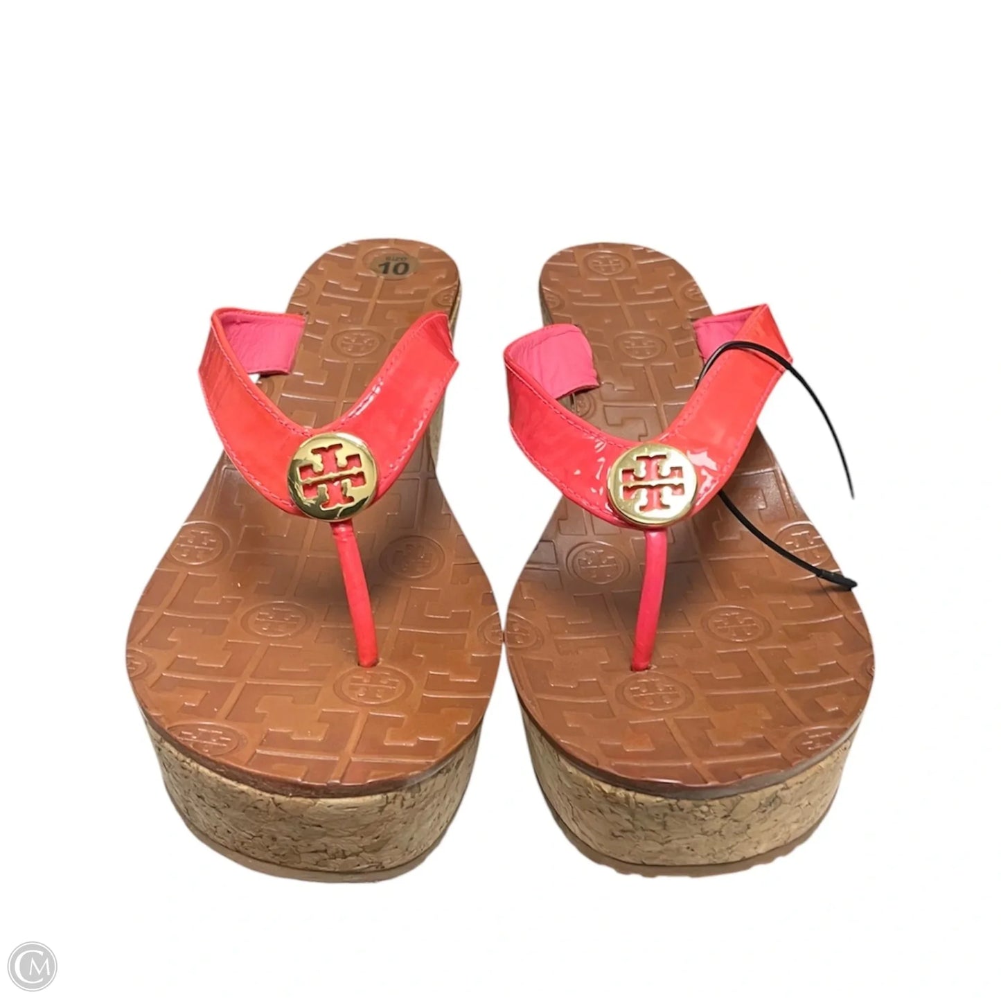 Sandals Designer By Tory Burch In Brown & Pink, Size: 10
