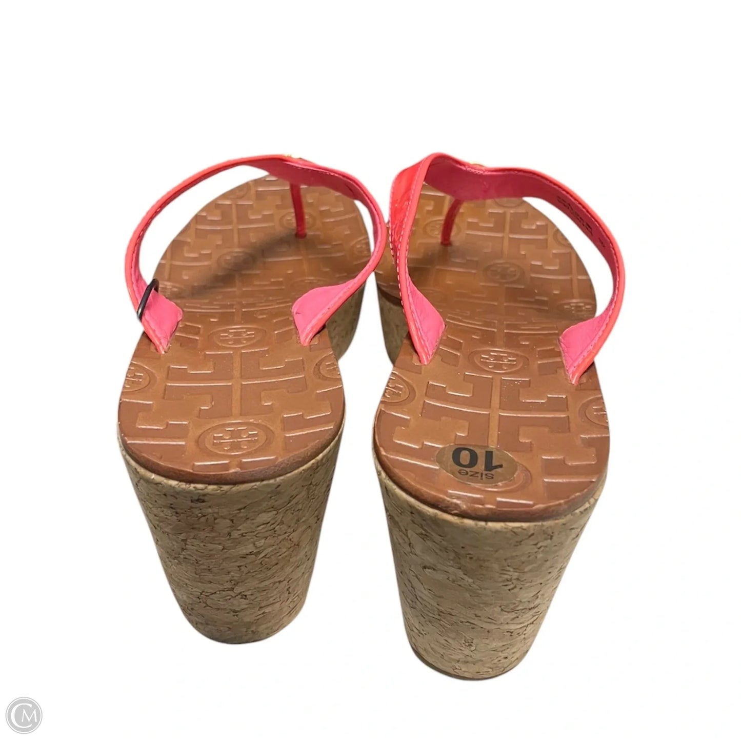 Sandals Designer By Tory Burch In Brown & Pink, Size: 10