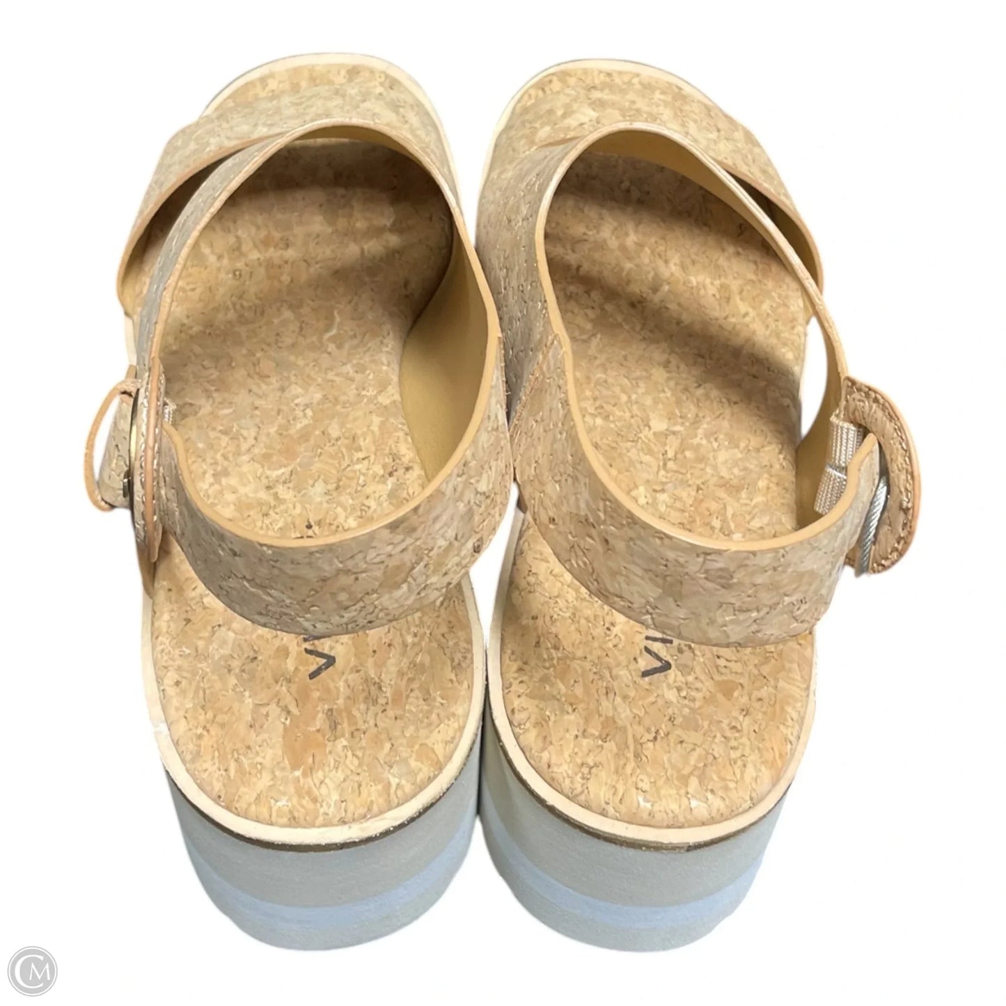 Sandals Heels Wedge By Vince In Tan, Size: 7