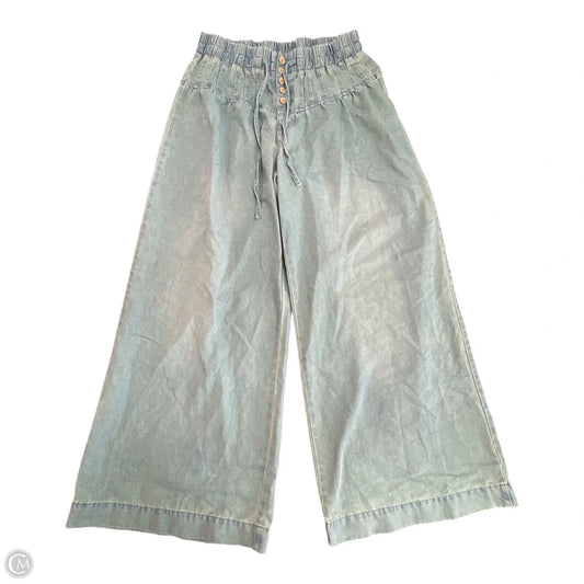 Pants Wide Leg By CHOUYATOU In Blue Denim, Size: M