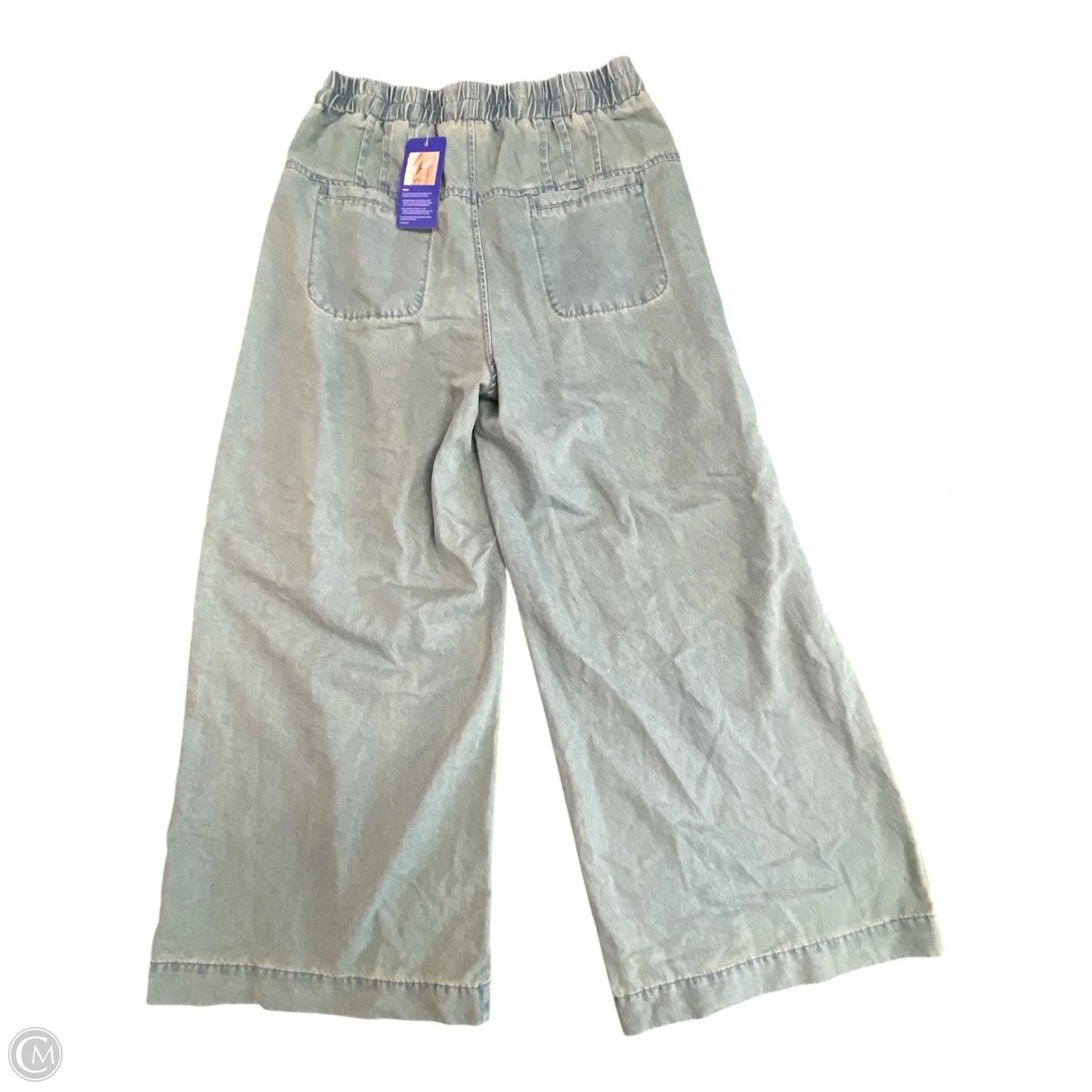 Pants Wide Leg By CHOUYATOU In Blue Denim, Size: M