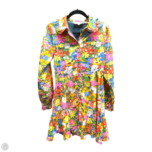 Dress Casual Short By LOVE THE LABEL In Floral Print, Size: Xs