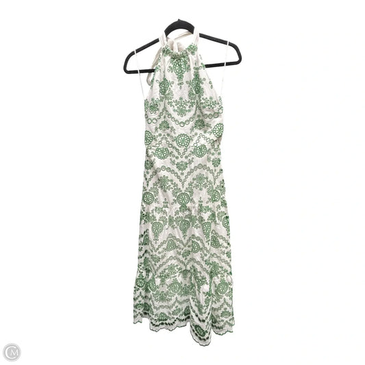 Dress Designer By Milly In Green & White, Size: S