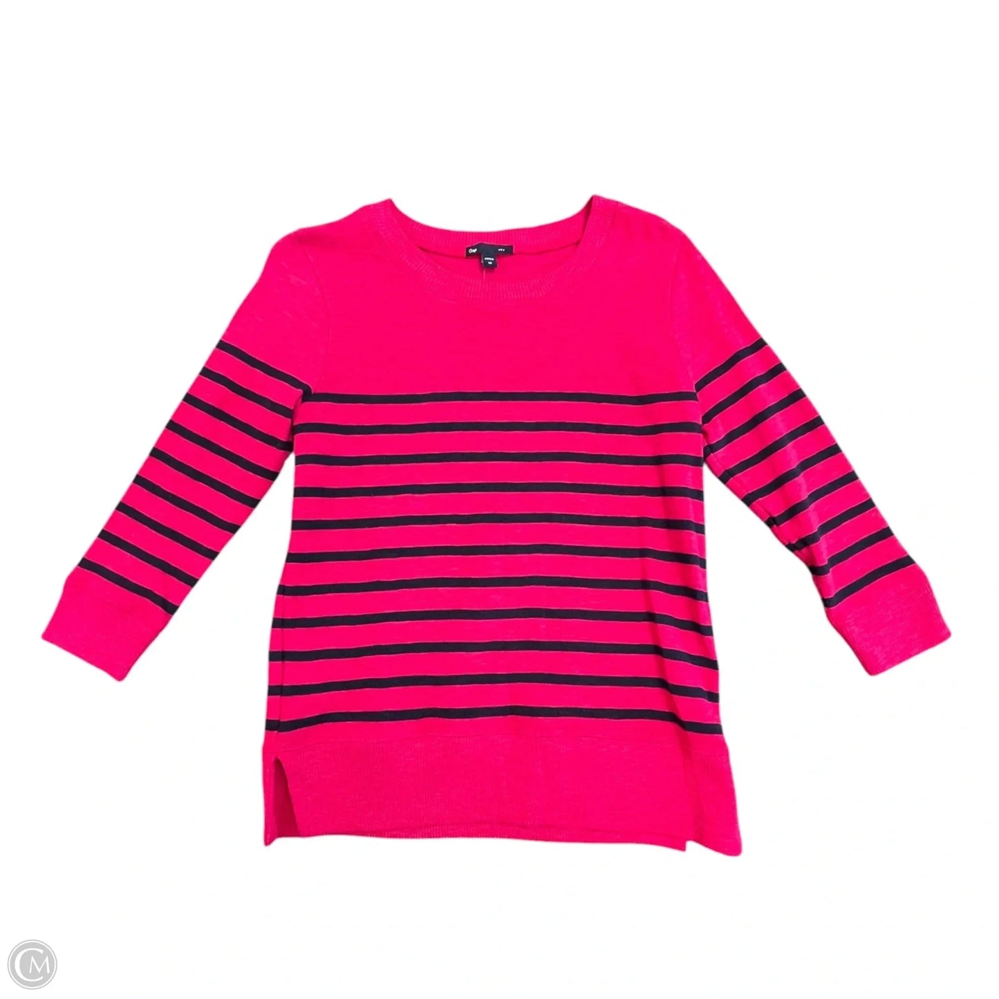 Top 3/4 Sleeve By Gap In Striped Pattern, Size: Xs