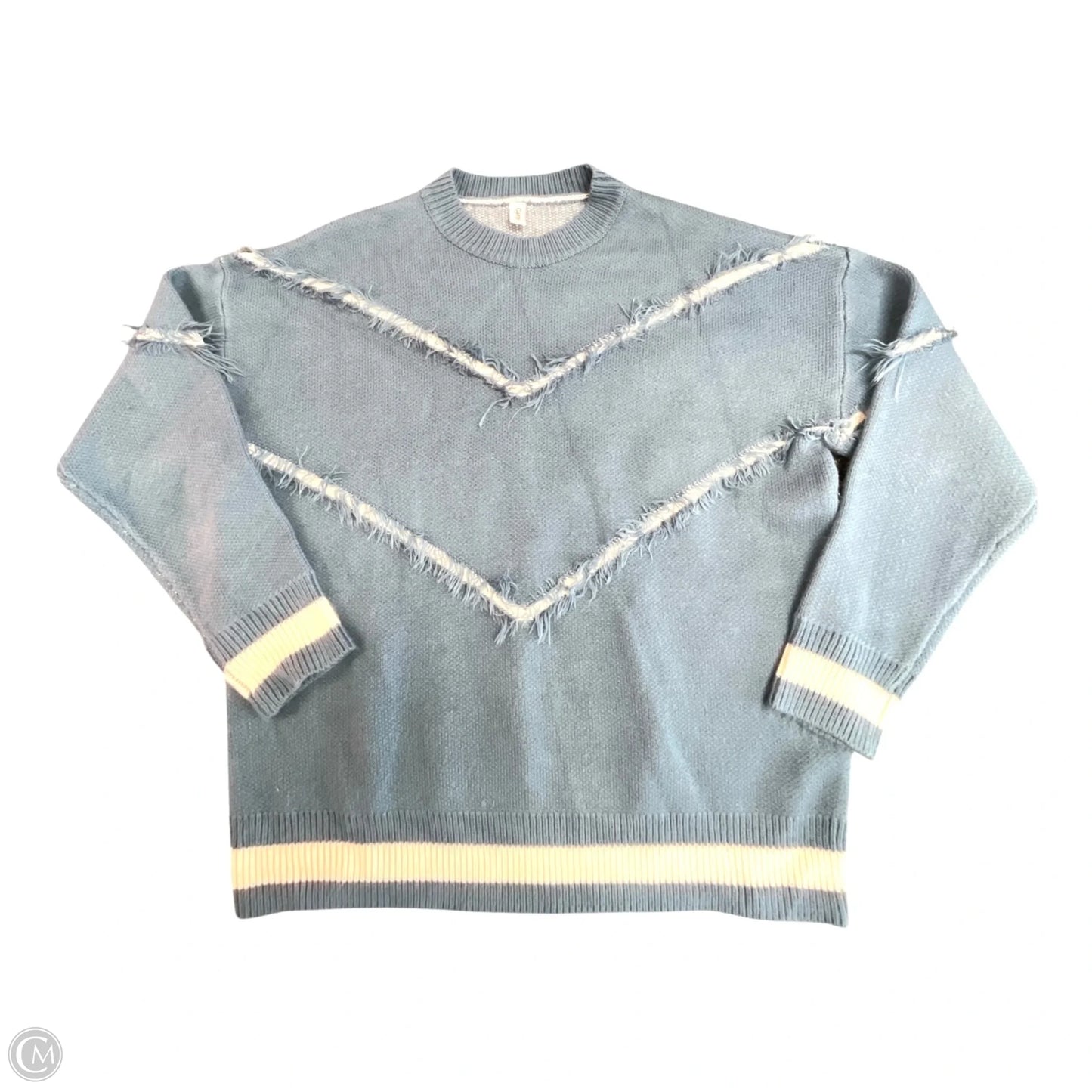 Sweater By Cattee In Blue & White, Size: M