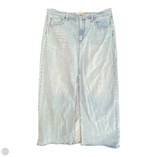 Skirt Maxi By Universal Thread In Blue Denim, Size: 16