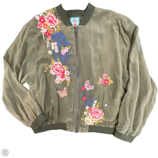 Jacket Designer By Johnny Was In Green, Size: Xl