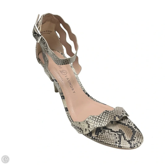 Sandals Heels Stiletto By Chinese Laundry In Snakeskin Print, Size: 6.5