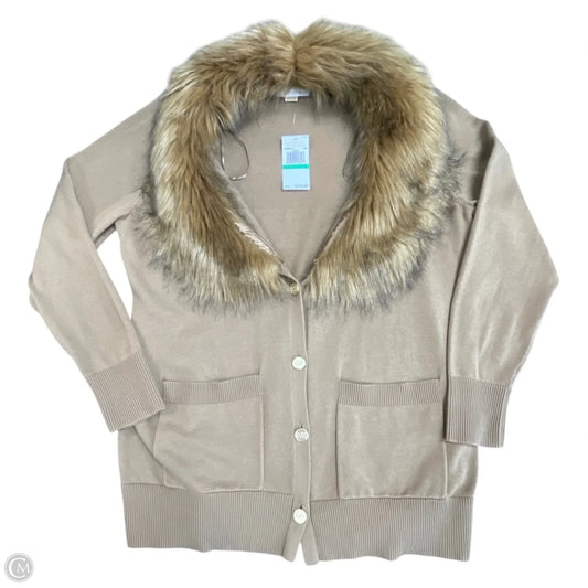 Sweater Cardigan By Michael By Michael Kors In Brown, Size: L