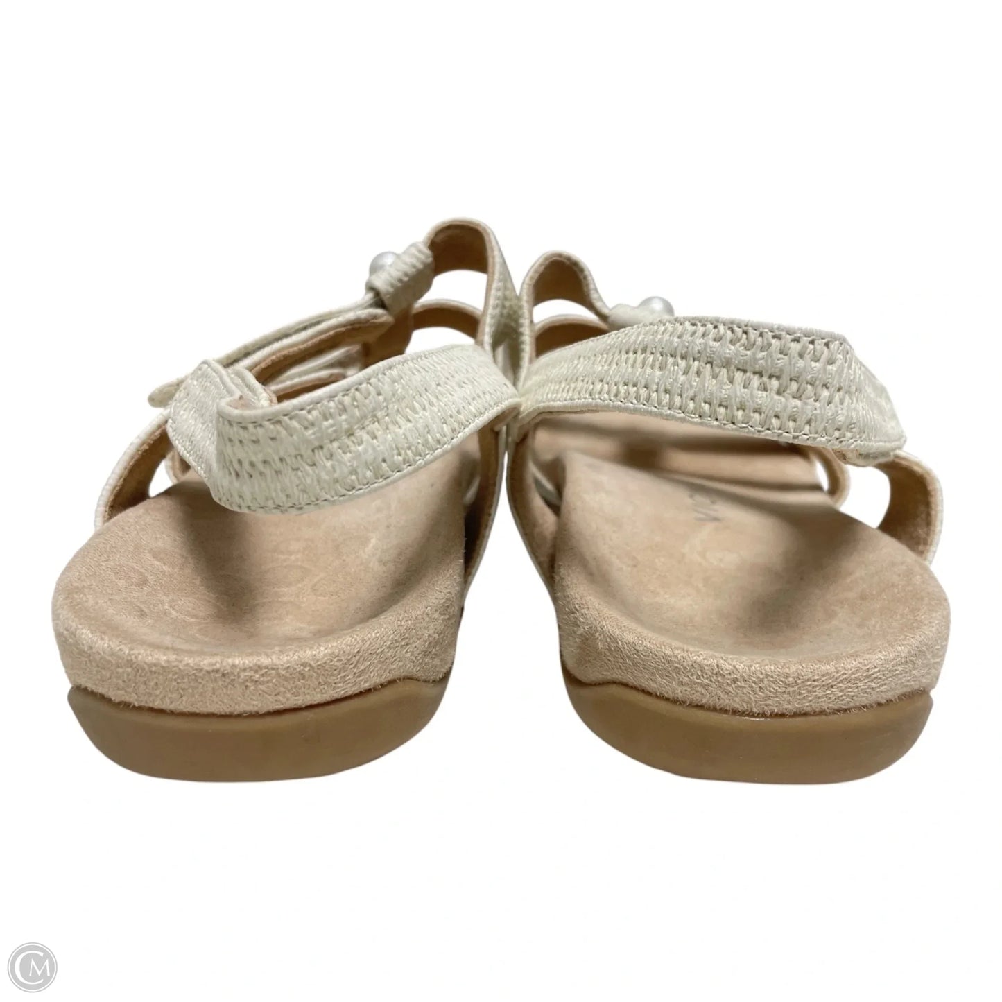 Sandals Flats By Vionic In Cream & Tan, Size: 9.5