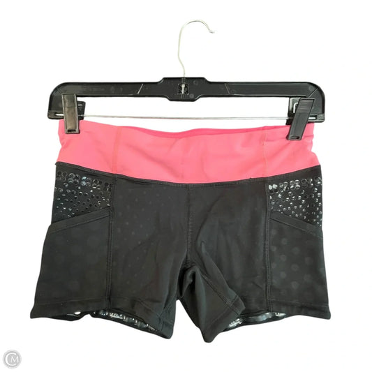Athletic Shorts By Lululemon In Black & Pink, Size: 6