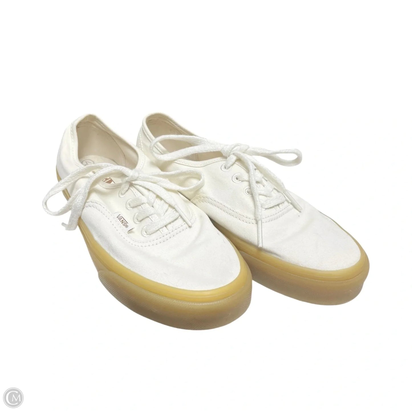 Shoes Sneakers By Vans In Cream & Tan, Size: 6.5