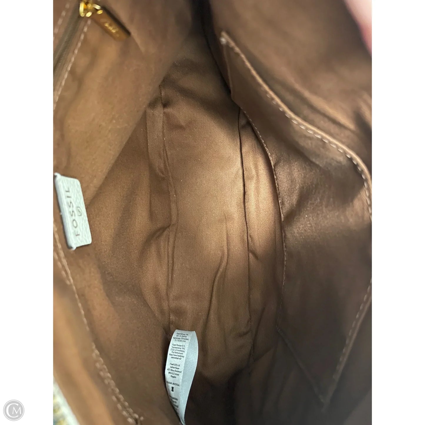 Crossbody Leather By Fossil, Size: Medium