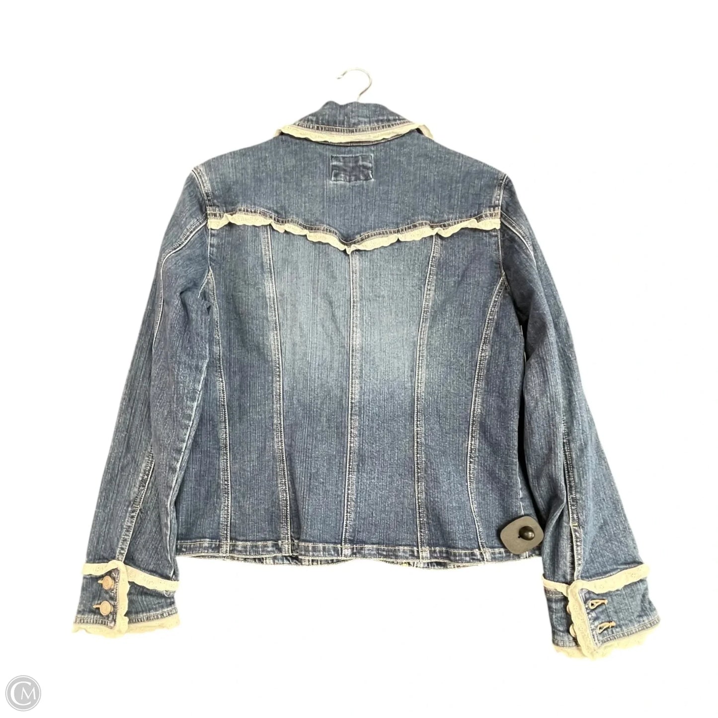 Jacket Denim By Live A Little In Blue Denim, Size: L