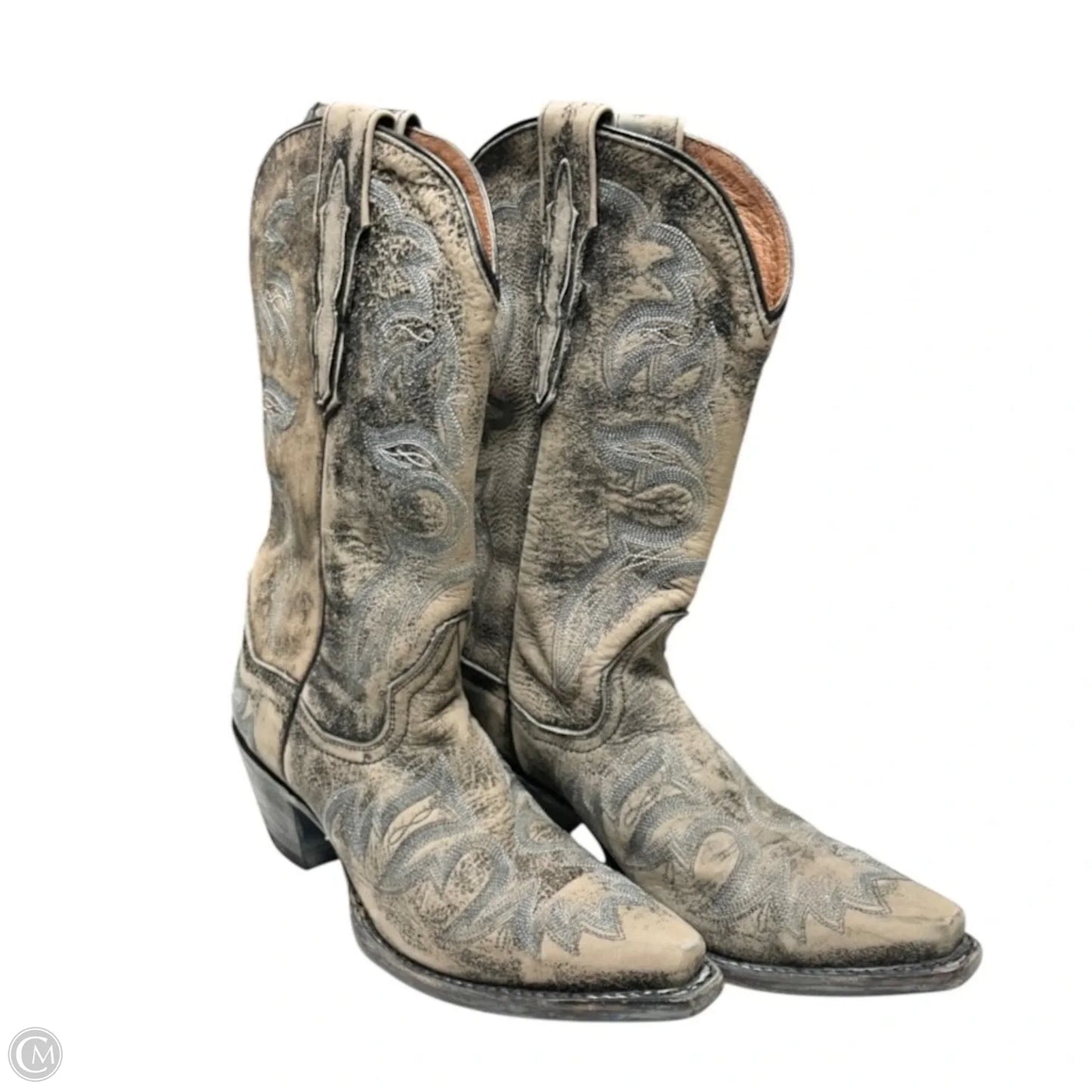 Boots Western By Dan Post In Grey & Tan, Size: 7