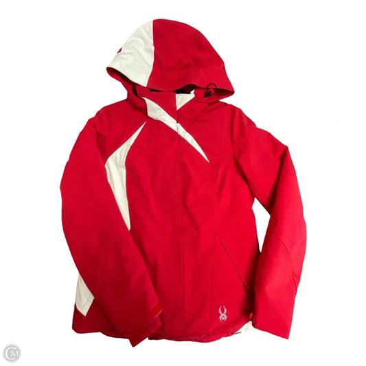 Jacket Other By Spyder In Red & White, Size: 10