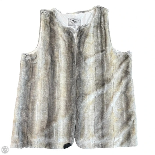 Vest Faux Fur & Sherpa By Bass In Cream & Tan, Size: Xl
