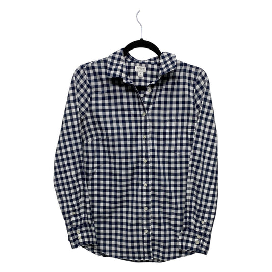 Top Long Sleeve By J. Crew In Checkered Pattern, Size: S