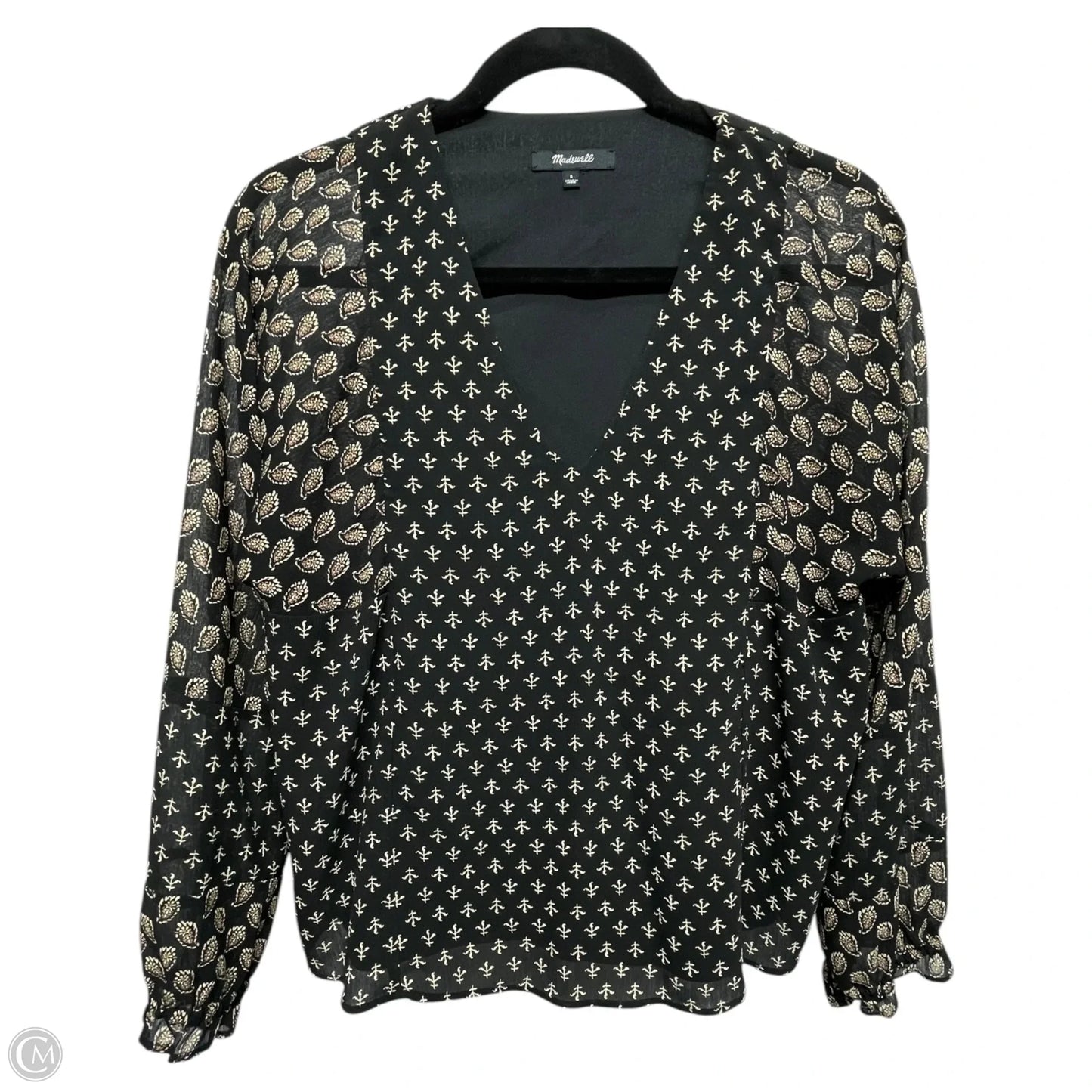 Top Long Sleeve By Madewell In Paisley Print, Size: S