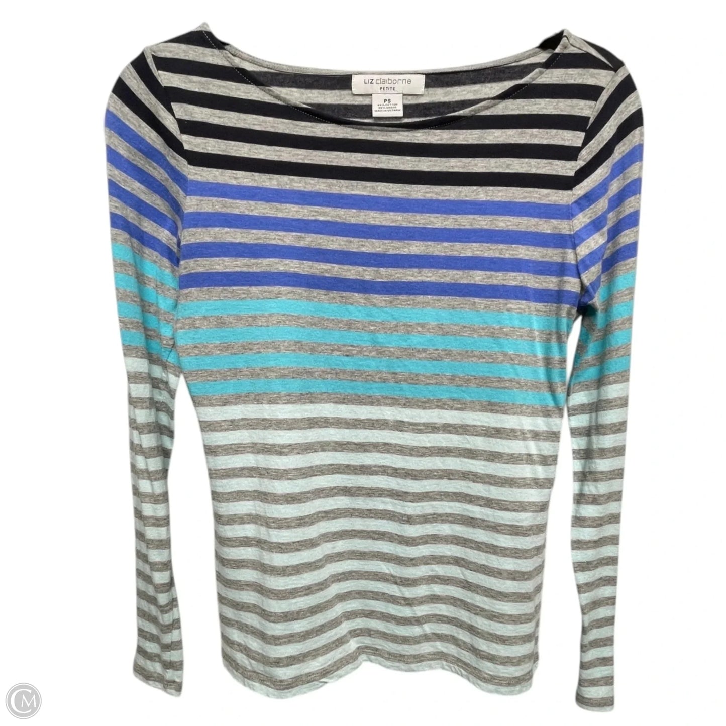 Top Long Sleeve By Liz Claiborne In Striped Pattern, Size: Sp