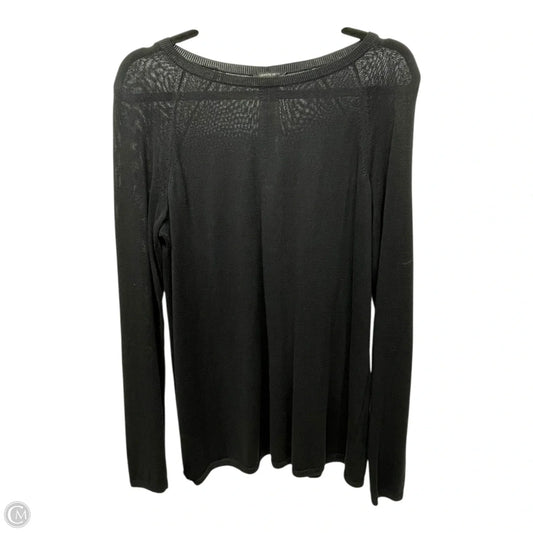 Sweater Cardigan Designer By Lafayette 148 In Black, Size: S