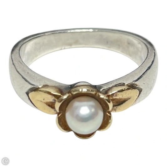 Ring 14K Gold & Sterling Silver & Pearl By James Avery, Size: 7.5