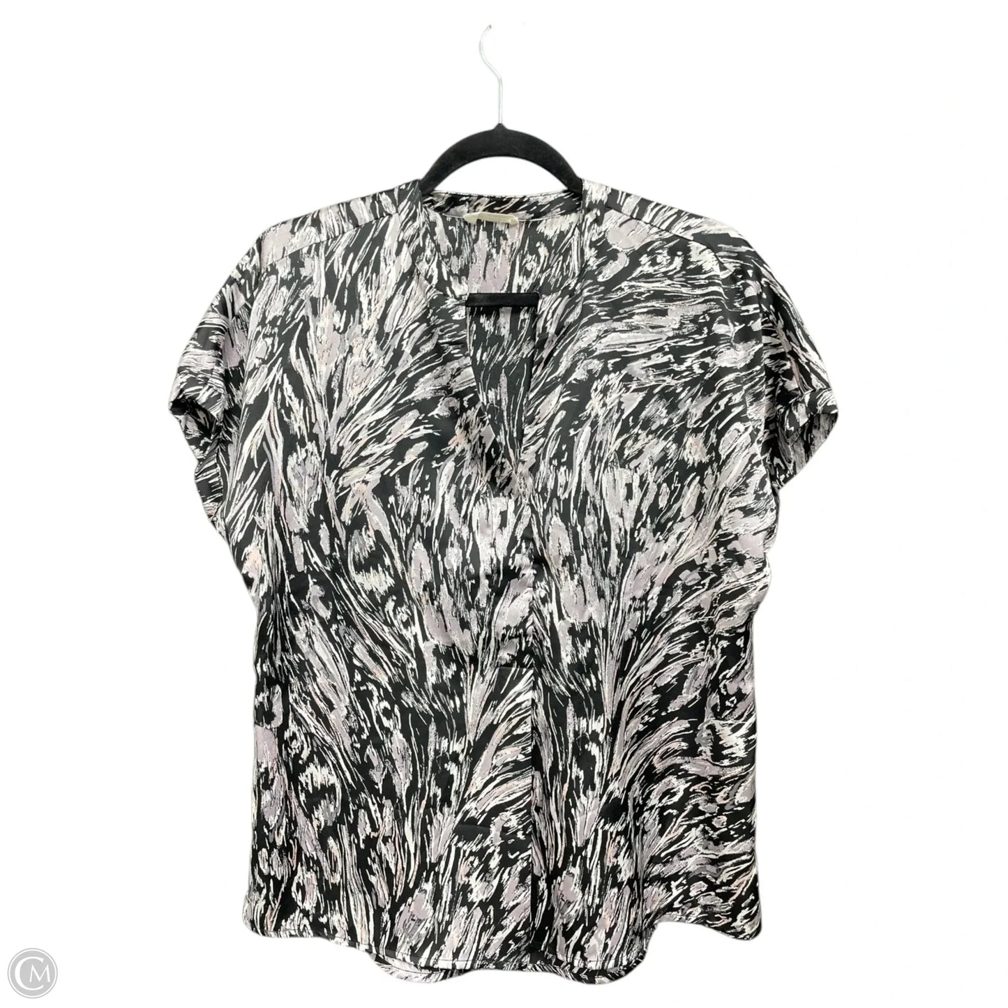 Top Short Sleeve By Lovestitch In Black & Purple, Size: S