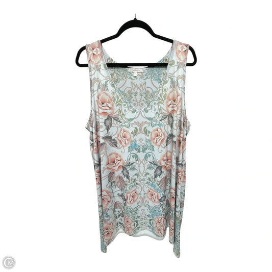 Top Sleeveless By G Collection In Floral Print, Size: 2x