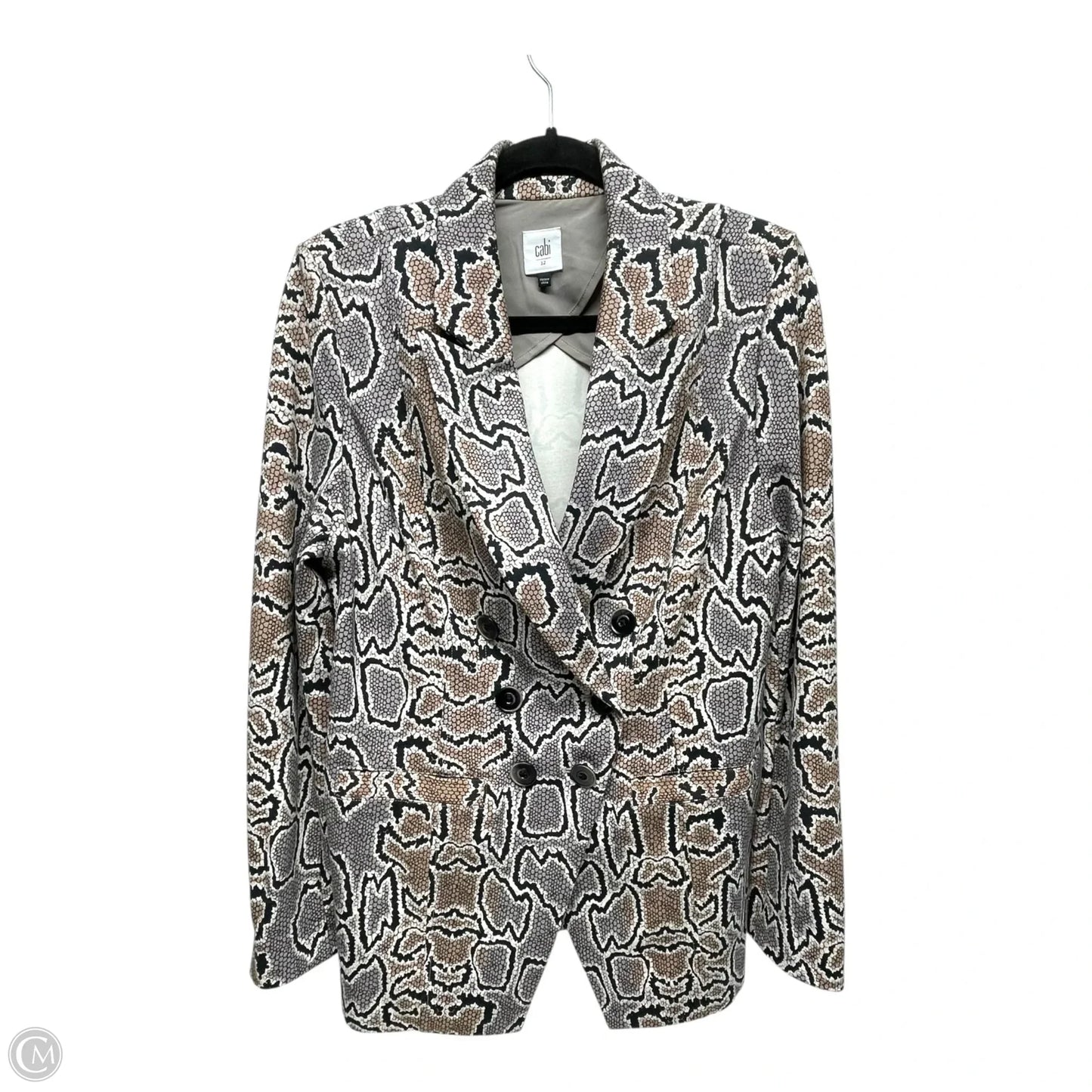 Blazer By Cabi In Snakeskin Print, Size: 12