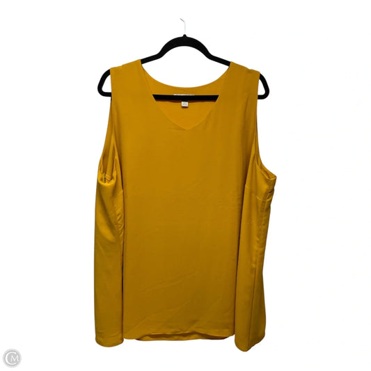 Top Sleeveless Basic By Cato In Yellow, Size: 3x