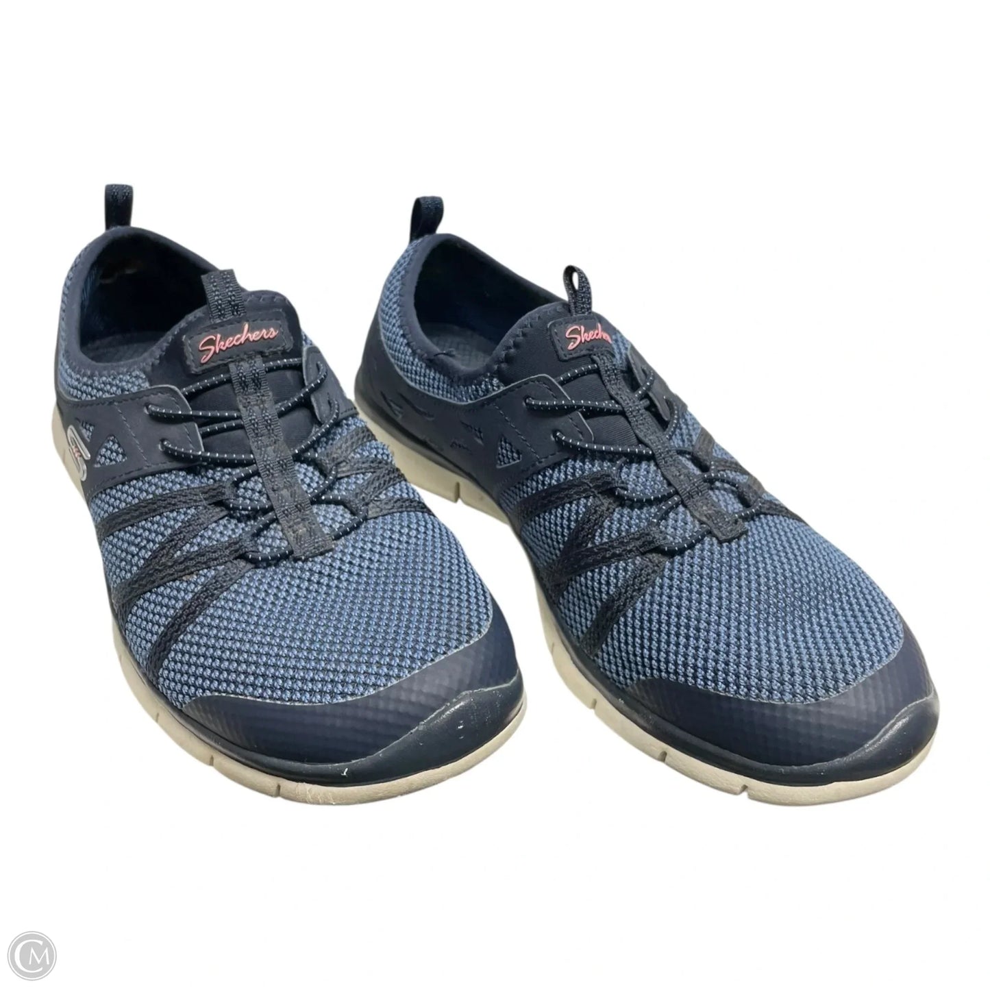 Shoes Sneakers By Skechers In Blue & White, Size: 7