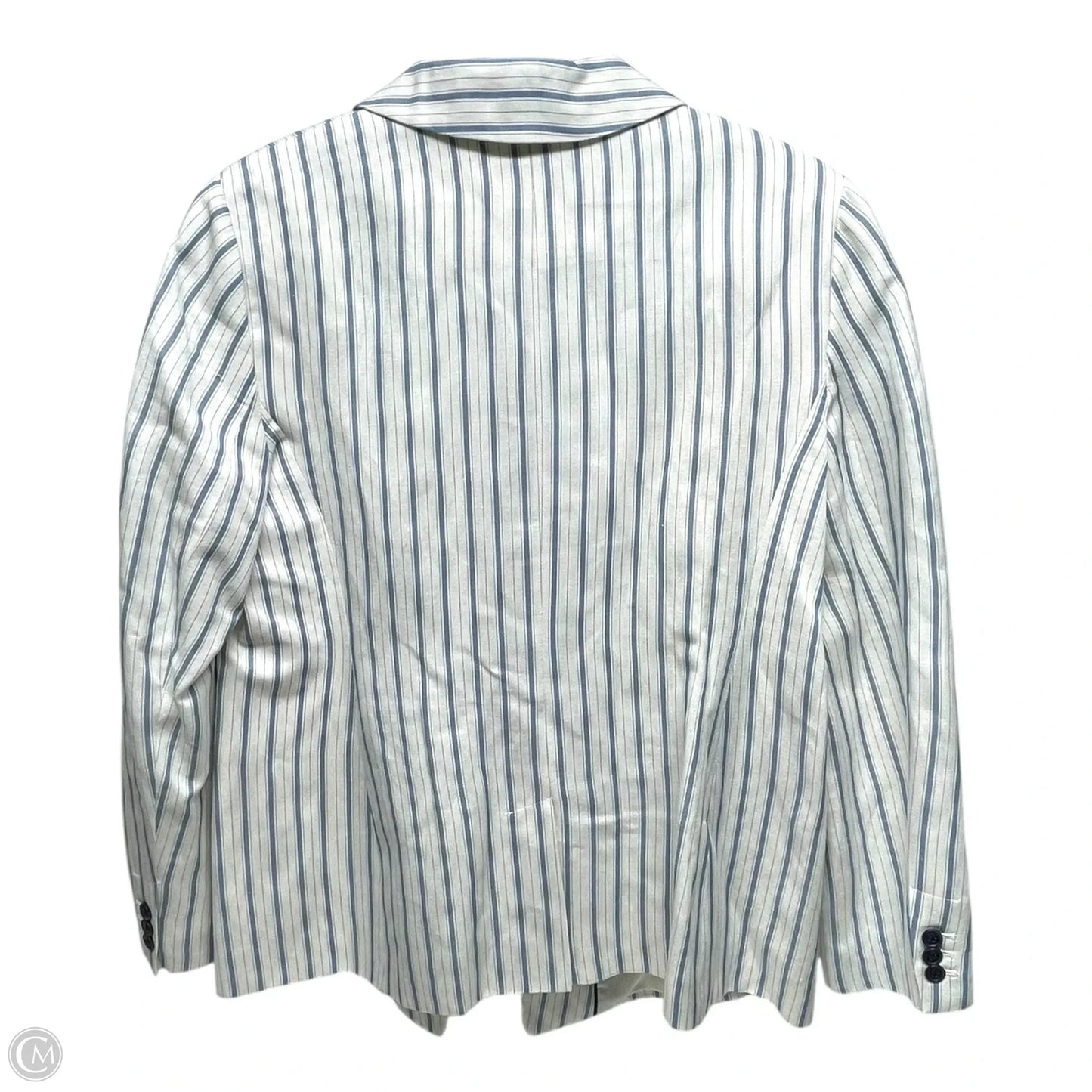 Blazer By Loft In Blue & White, Size: 14
