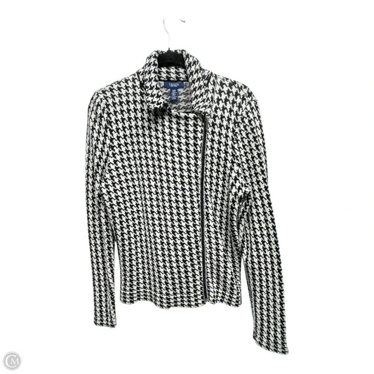 Jacket Other By Chaps In Black & Cream, Size: L