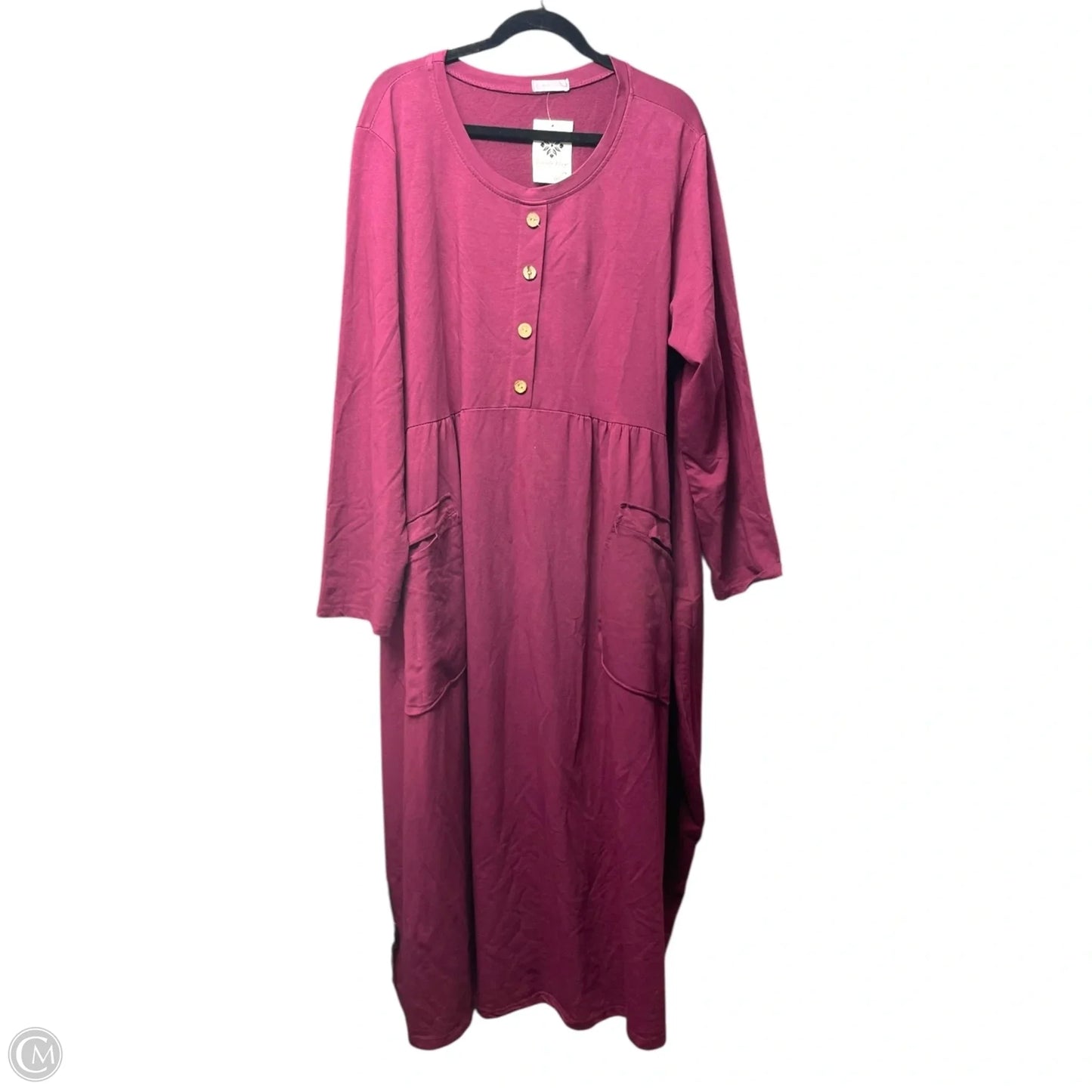 Dress Casual Maxi By WALEXITA DESIGN  In Maroon, Size: 1x